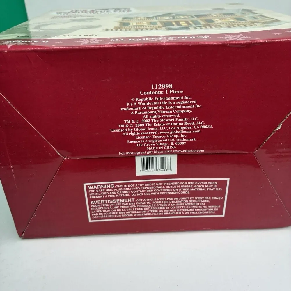 Its a Wonderful Life Ma Bailey's House Series 2 Christmas Village Enesco
